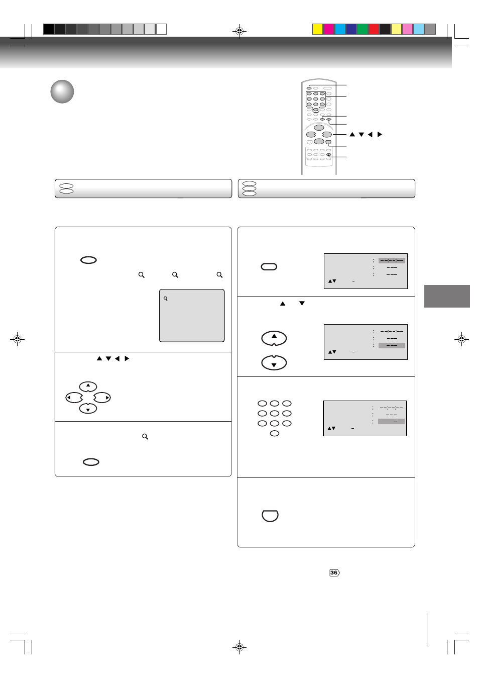 Zooming/locating desired scene, Zooming, Locating desired scene | Toshiba MD24FP1 User Manual | Page 31 / 52