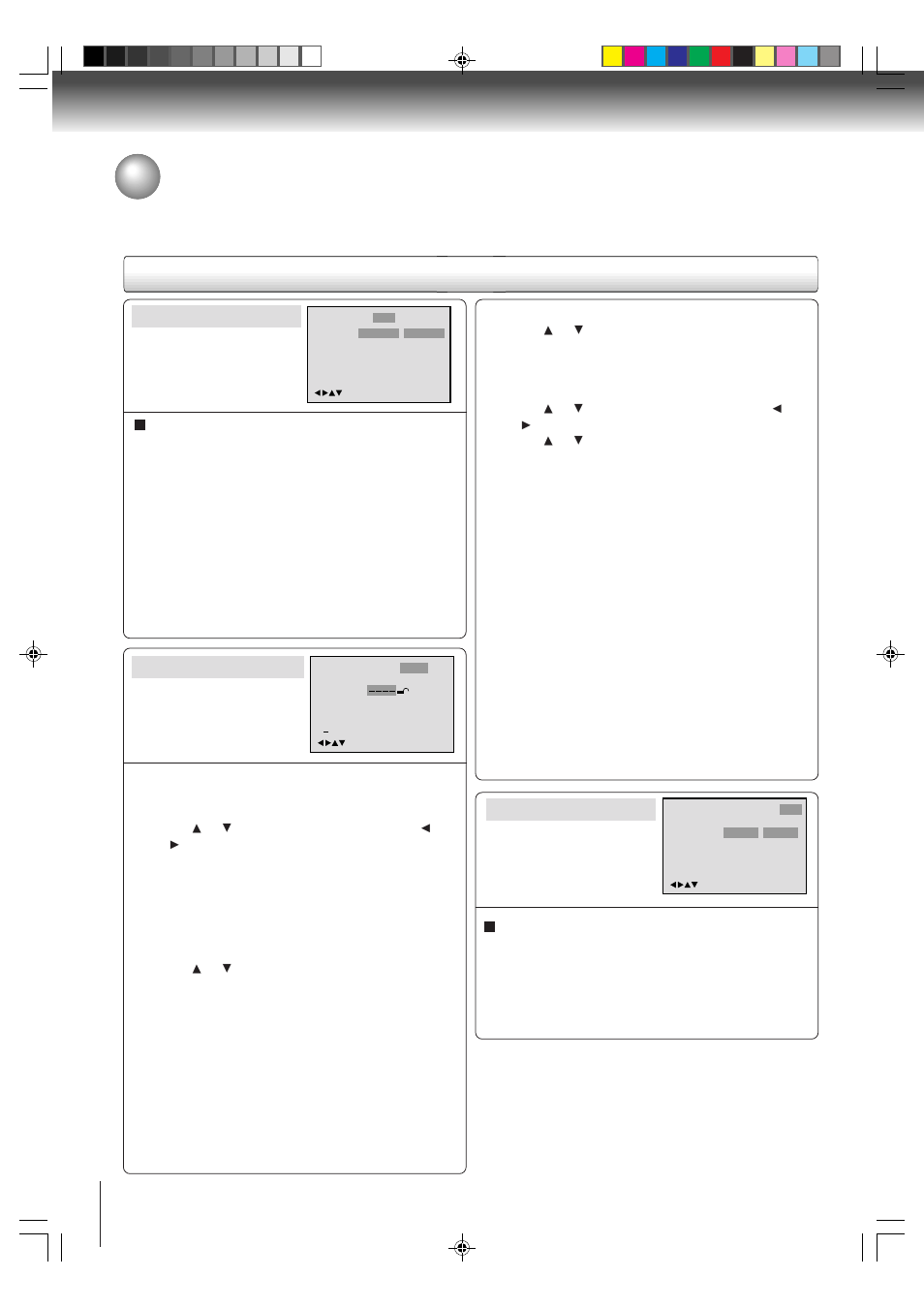 Customizing the function settings (continued), Setting details, Parental other | Sound | Toshiba MD24FP1 User Manual | Page 42 / 52