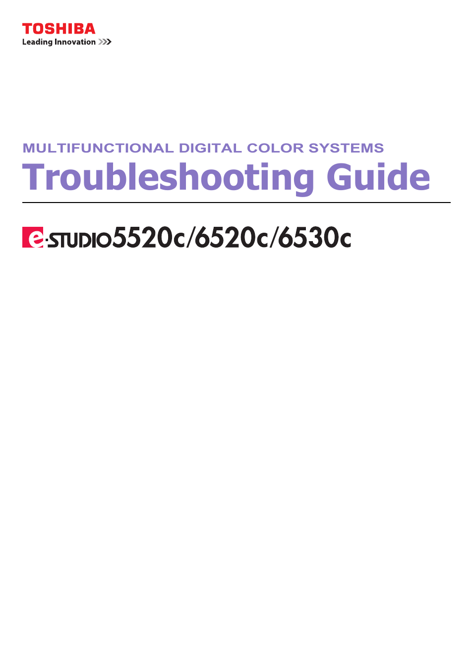 Toshiba e-studio 5520C User Manual | 114 pages