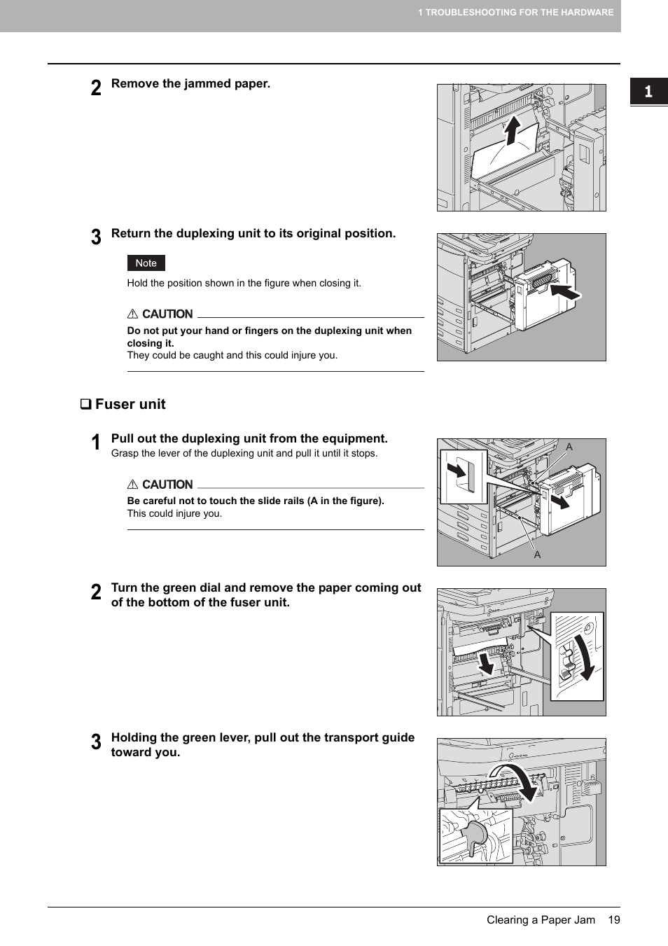 Fuser unit, Ser unit ( p.19) | Toshiba e-studio 5520C User Manual | Page 21 / 114