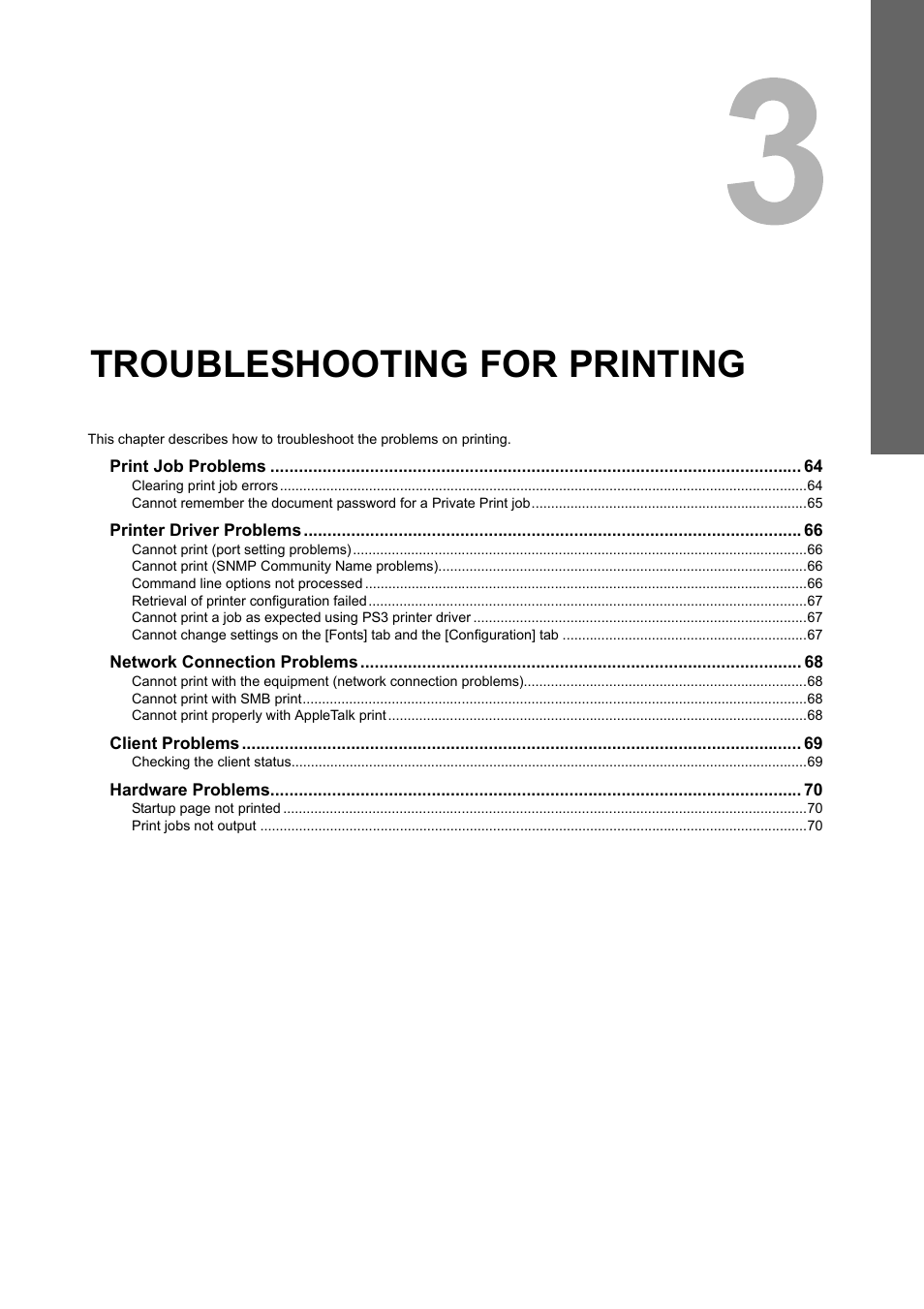 Troubleshooting for printing, Chapter 3 | Toshiba e-studio 5520C User Manual | Page 65 / 114