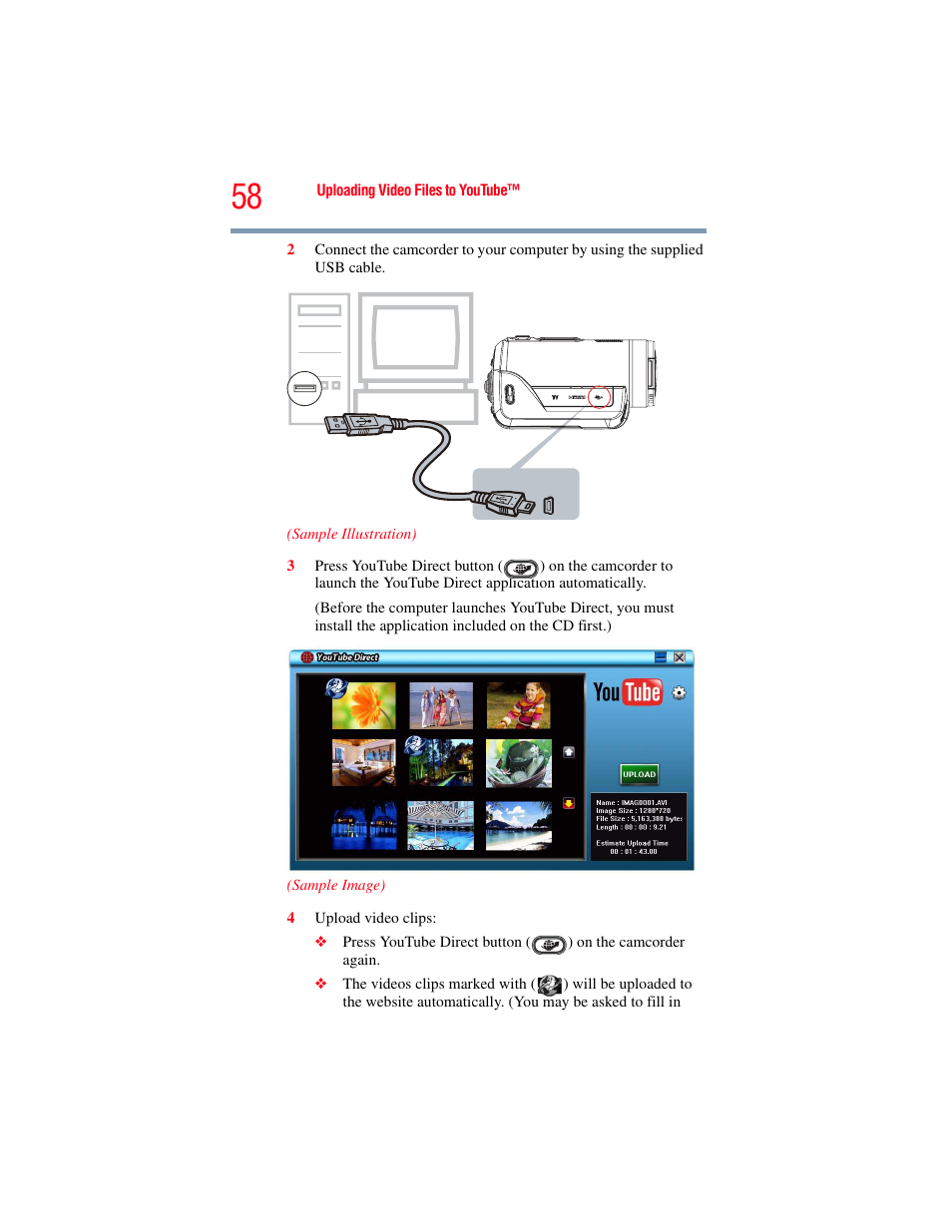 Toshiba Camileo X100 User Manual | Page 58 / 143