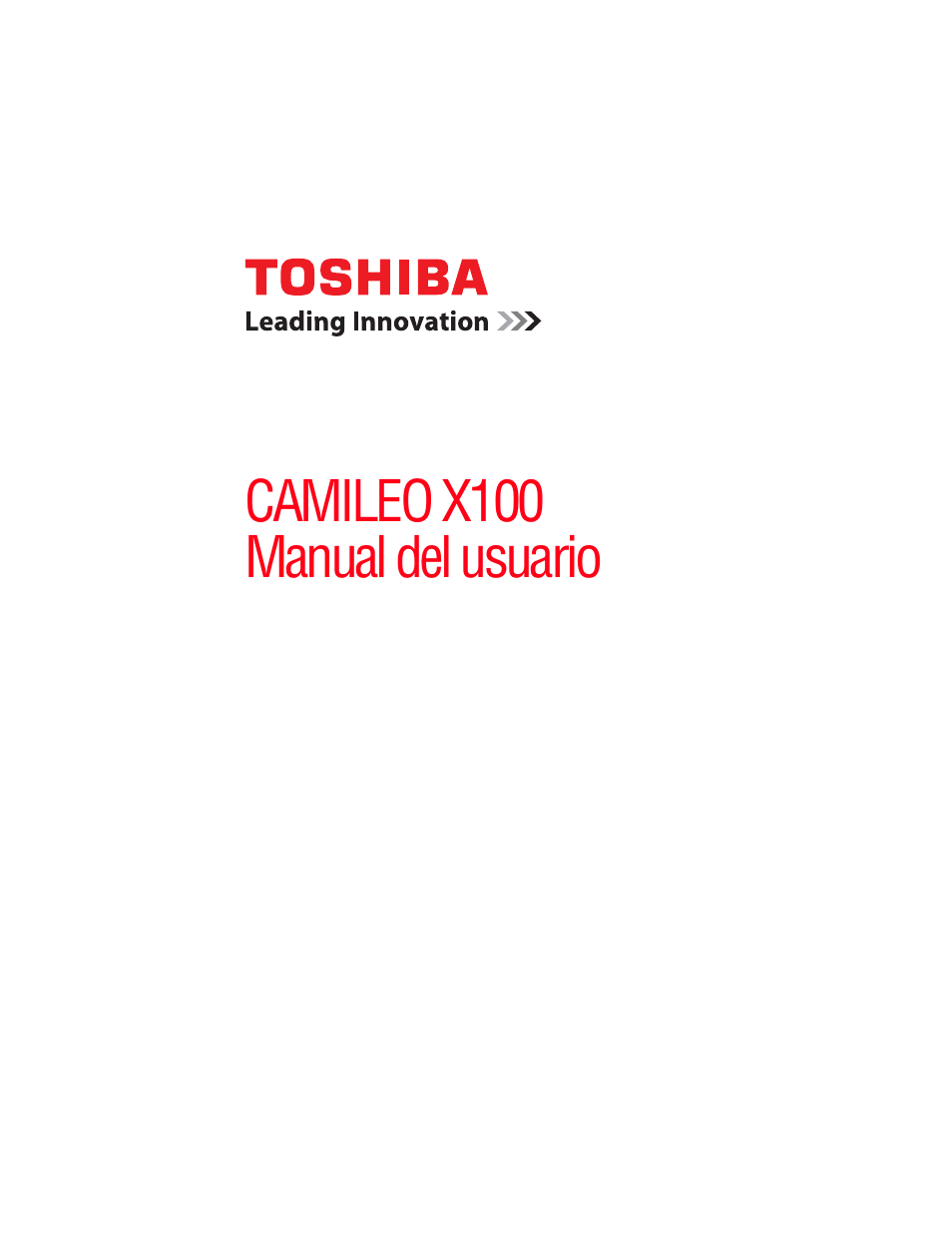 Español, Camileo x100 manual del usuario | Toshiba Camileo X100 User Manual | Page 72 / 143
