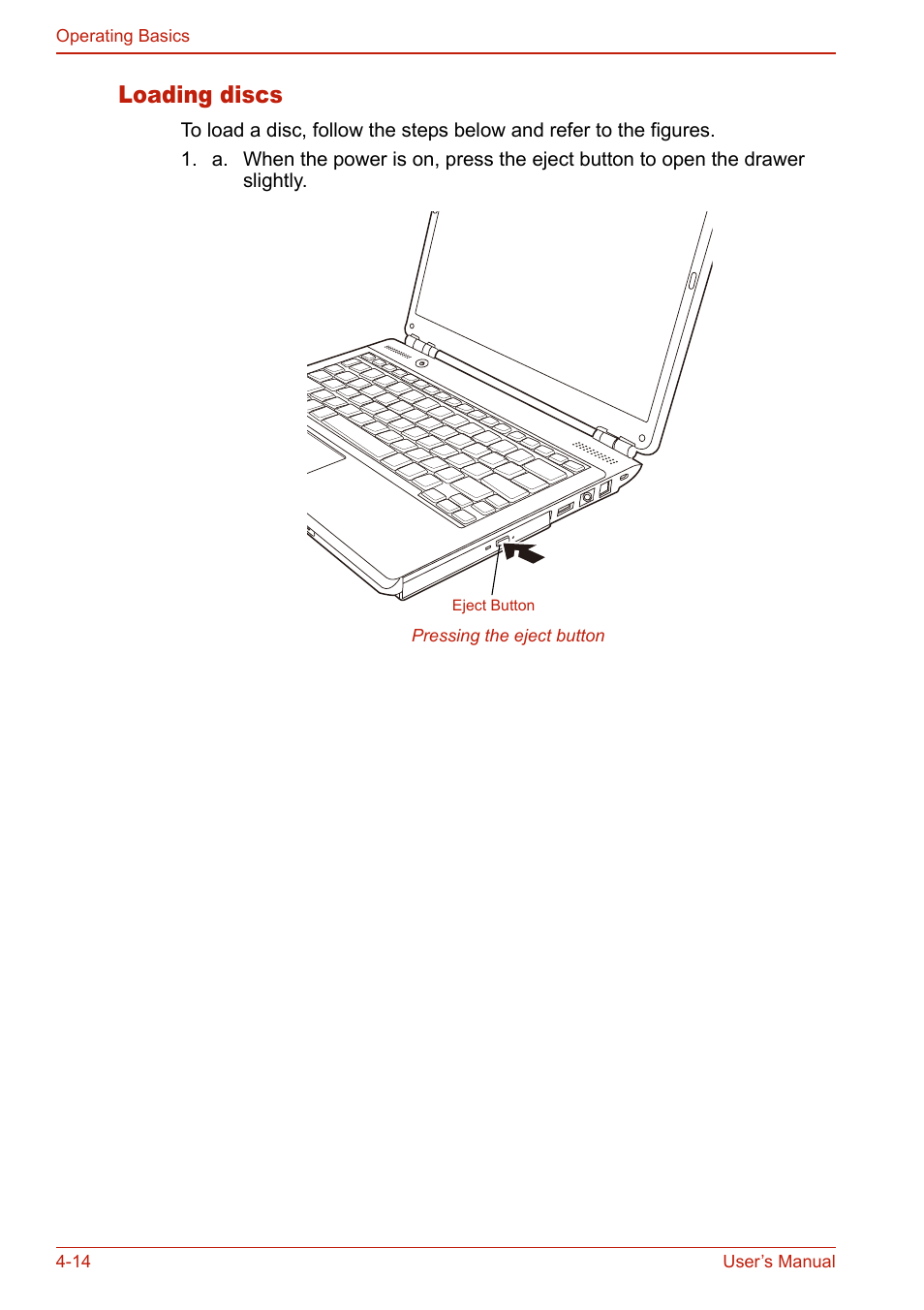 Loading discs, Loading discs -13 | Toshiba SATELLITE L310 User Manual | Page 100 / 224