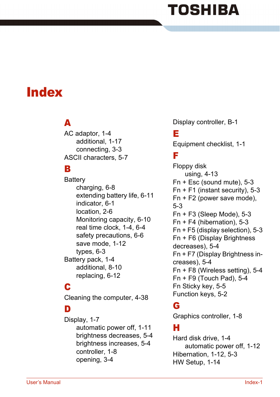 Index | Toshiba SATELLITE L310 User Manual | Page 221 / 224