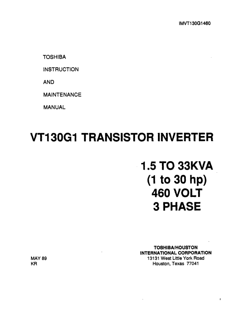 Toshiba VT130G1 User Manual | 99 pages