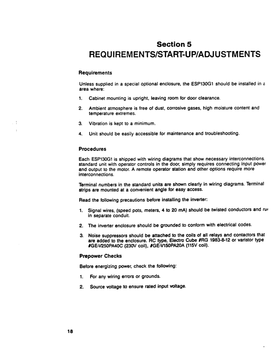 Req ui rem ents/start-u p/adj ustm ents | Toshiba VT130G1 User Manual | Page 20 / 99