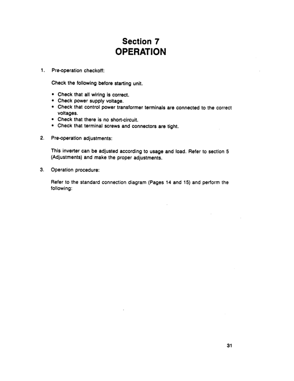 Section 7 operation | Toshiba VT130G1 User Manual | Page 33 / 99