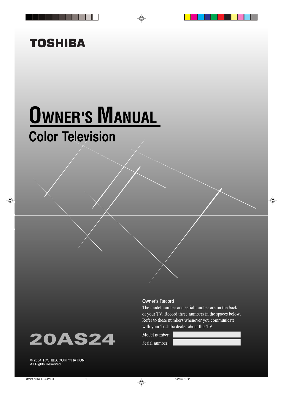 Toshiba 20AS24 User Manual | 28 pages