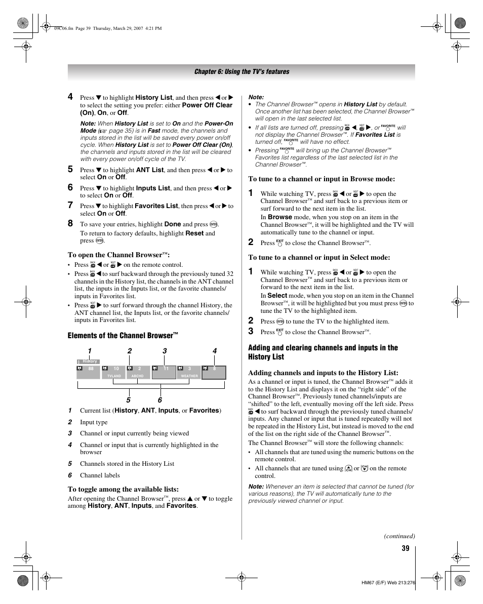 Toshiba 50HM67 User Manual | Page 39 / 74