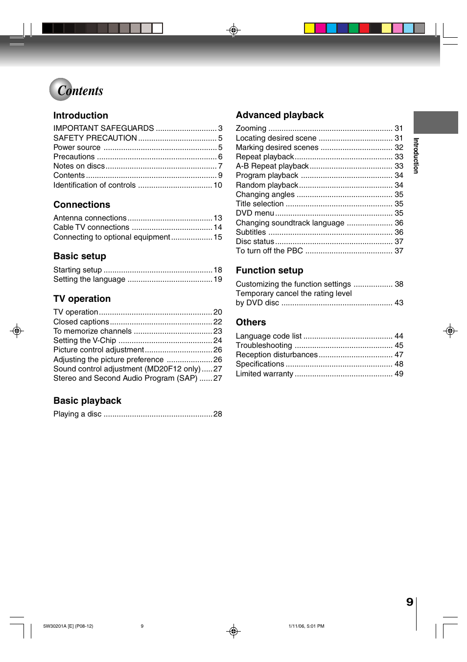 Toshiba MD20F12 User Manual | Page 9 / 52