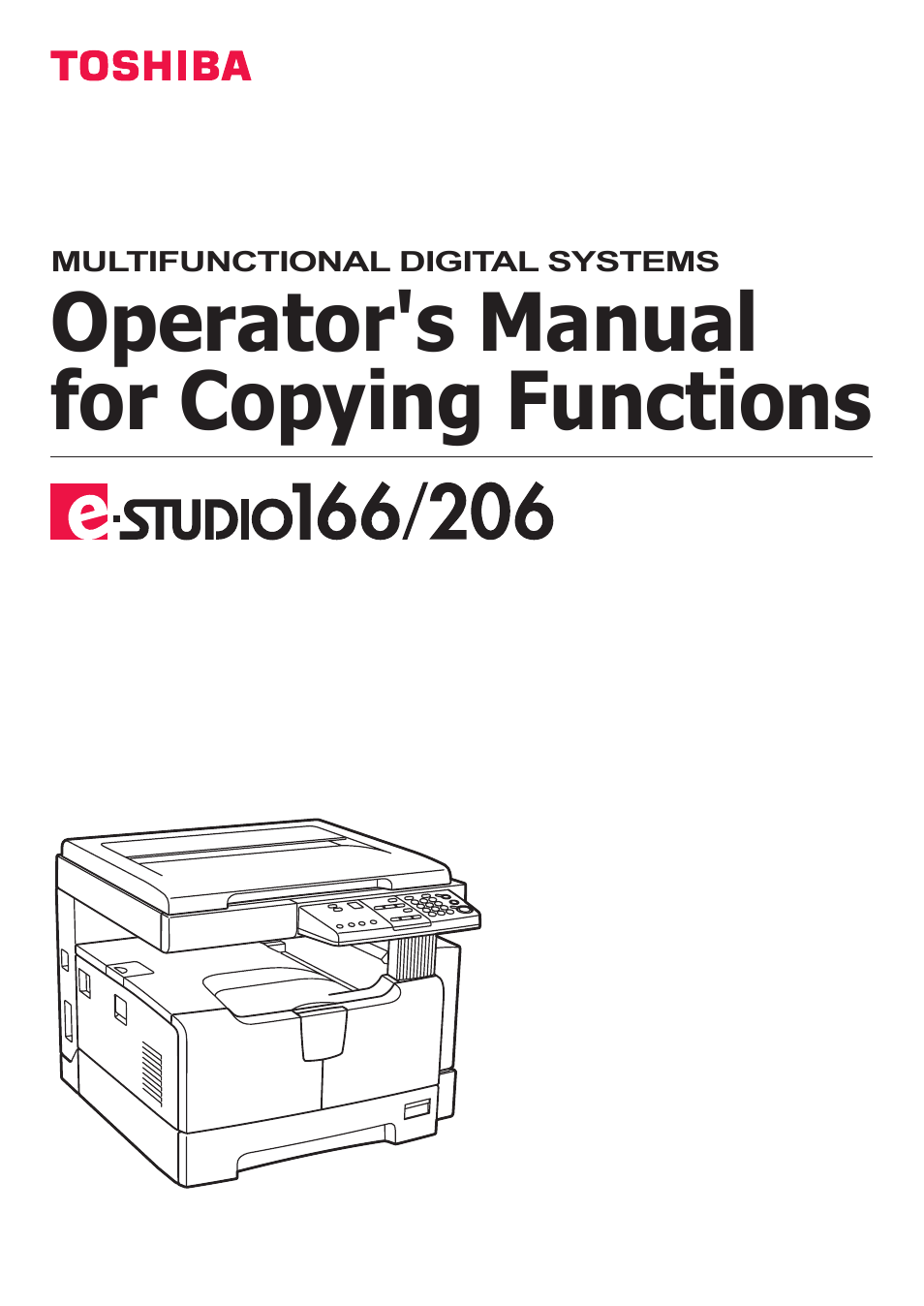 Toshiba e-STUDIO166 User Manual | 116 pages