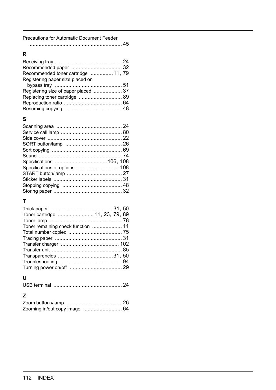 Toshiba e-STUDIO166 User Manual | Page 114 / 116