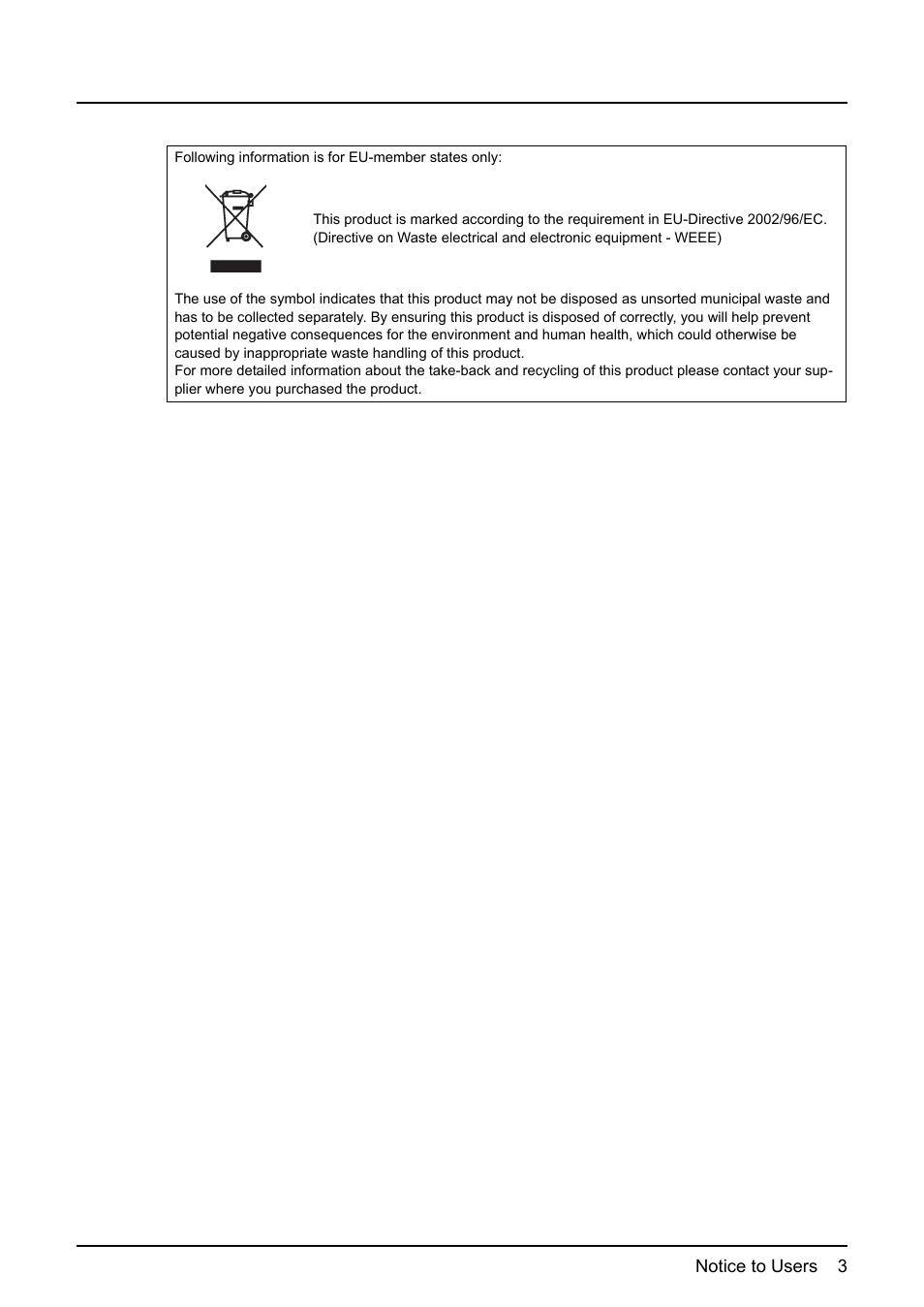 Notice to users 3 | Toshiba e-STUDIO166 User Manual | Page 5 / 116