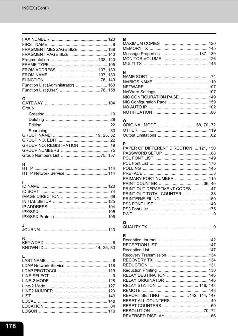 Toshiba E-STUDIO 232 User Manual | Page 180 / 182