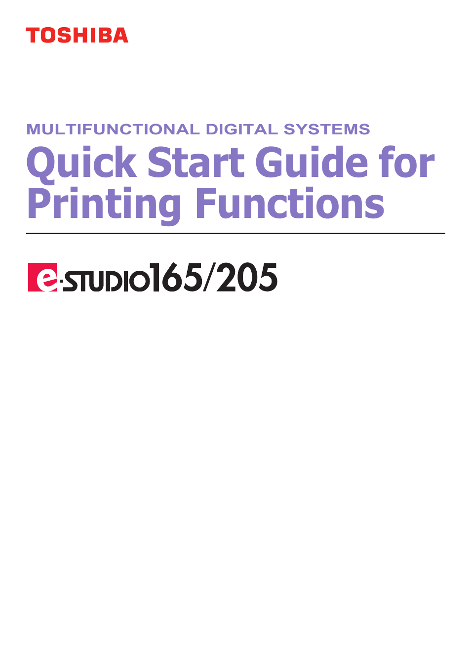 Toshiba E-STUDIO 165 User Manual | 62 pages