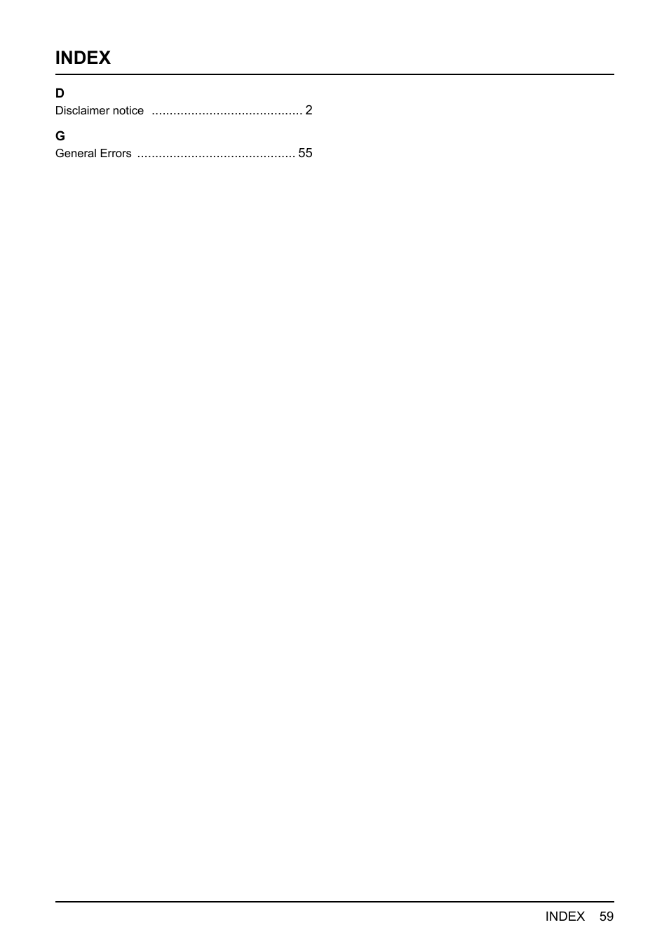 Index | Toshiba E-STUDIO 165 User Manual | Page 59 / 62