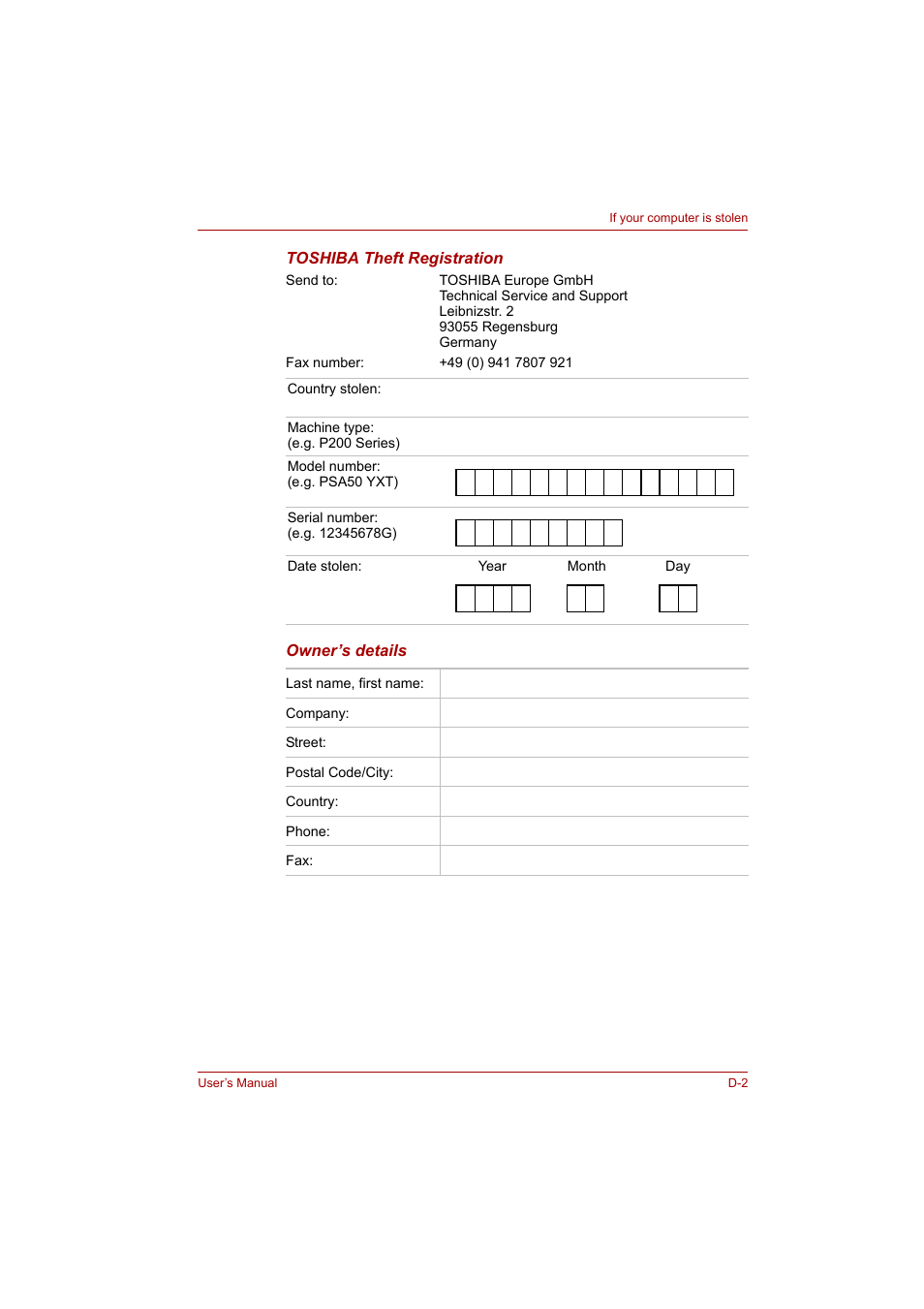 Toshiba P200 Series User Manual | Page 175 / 183