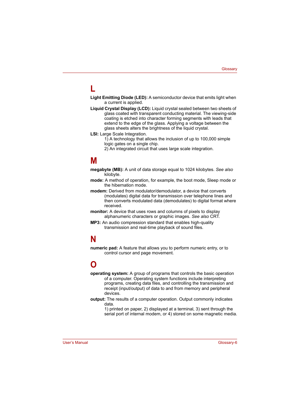 Toshiba P200 Series User Manual | Page 181 / 183