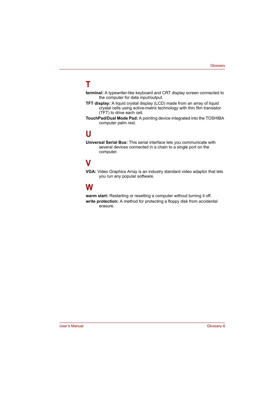 Toshiba P200 Series User Manual | Page 183 / 183