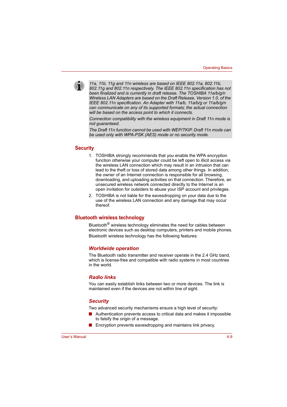 Toshiba P200 Series User Manual | Page 66 / 183