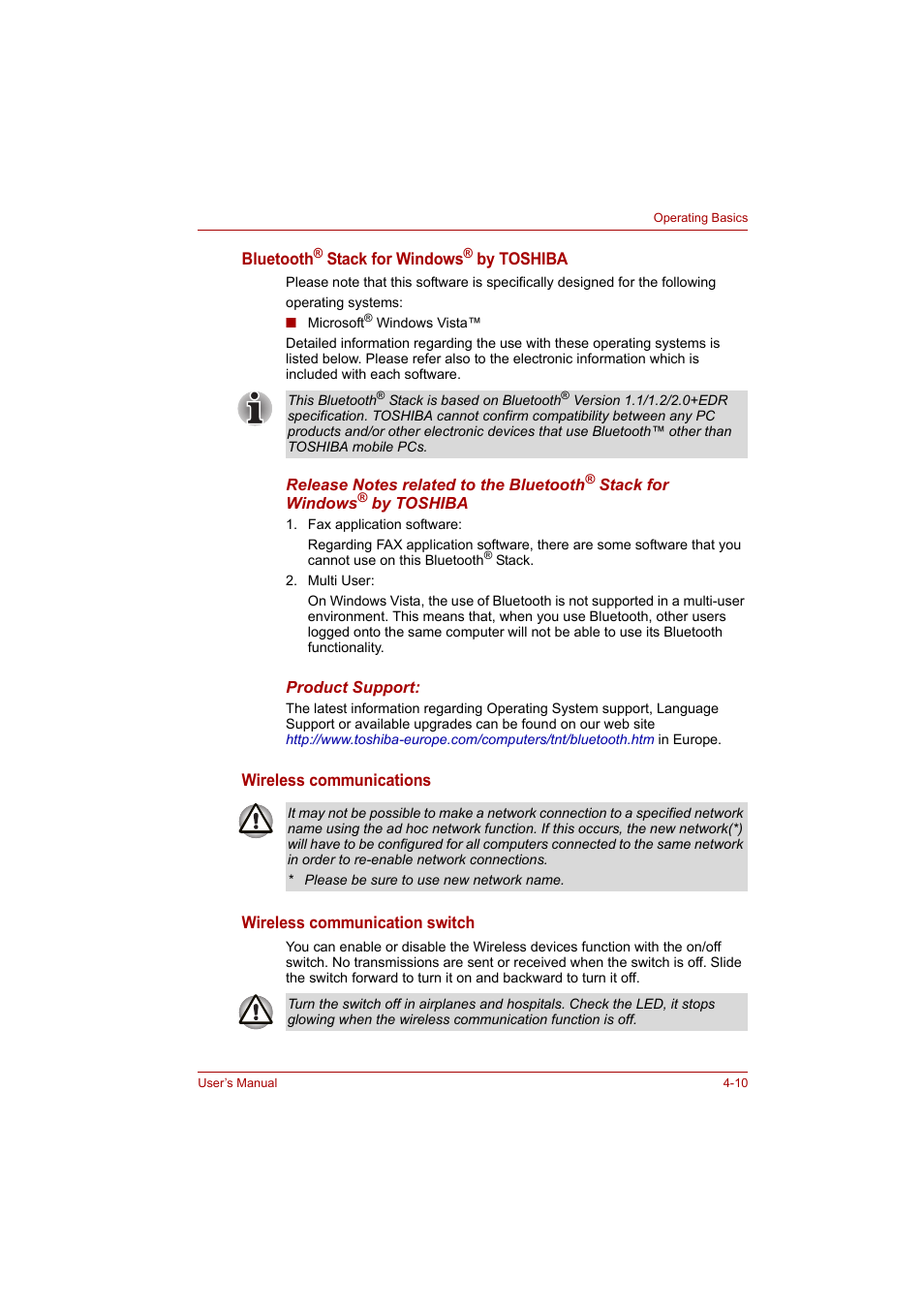 Toshiba P200 Series User Manual | Page 67 / 183