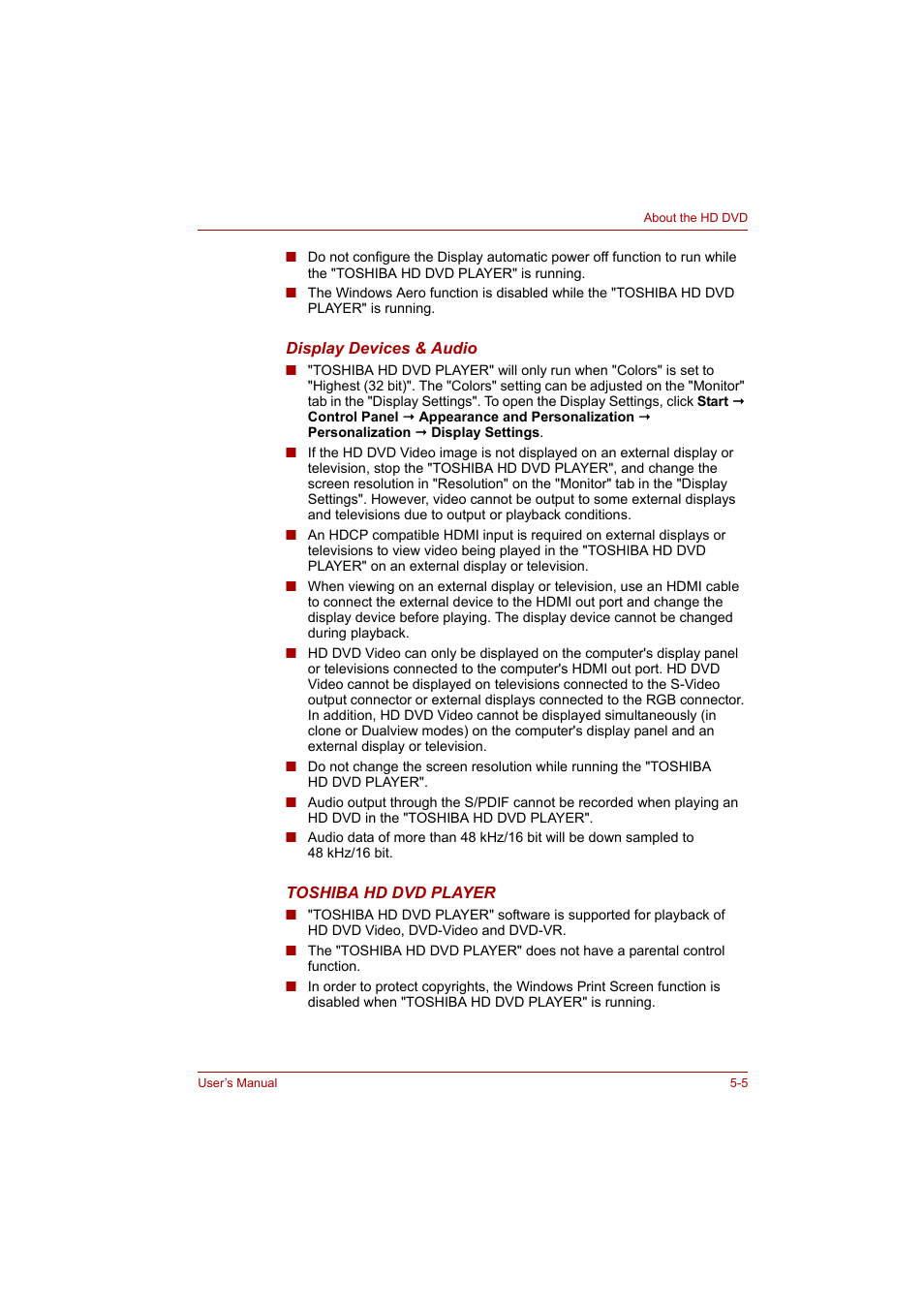 Toshiba P200 Series User Manual | Page 81 / 183
