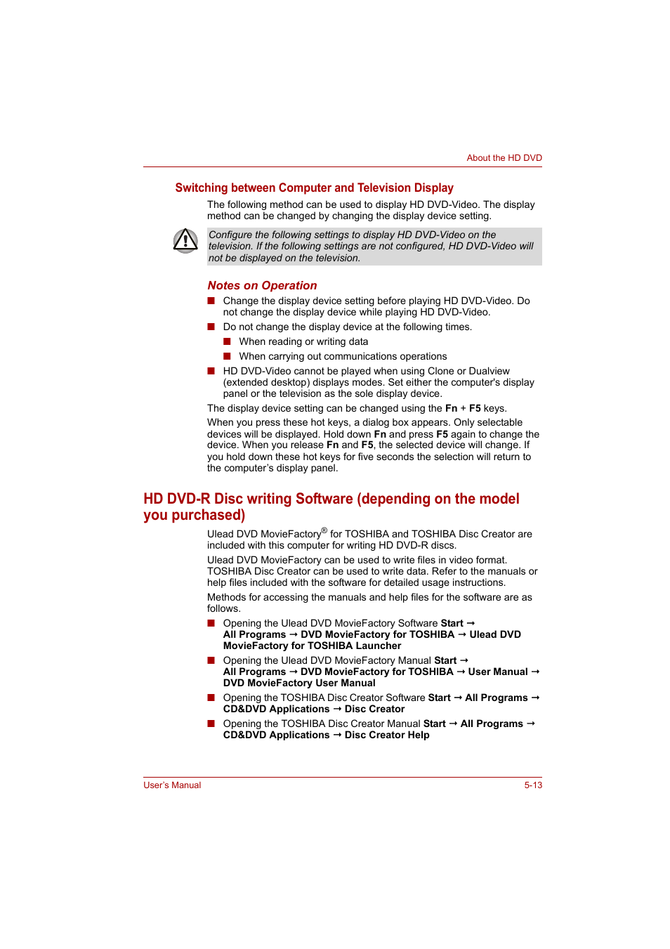 Toshiba P200 Series User Manual | Page 89 / 183