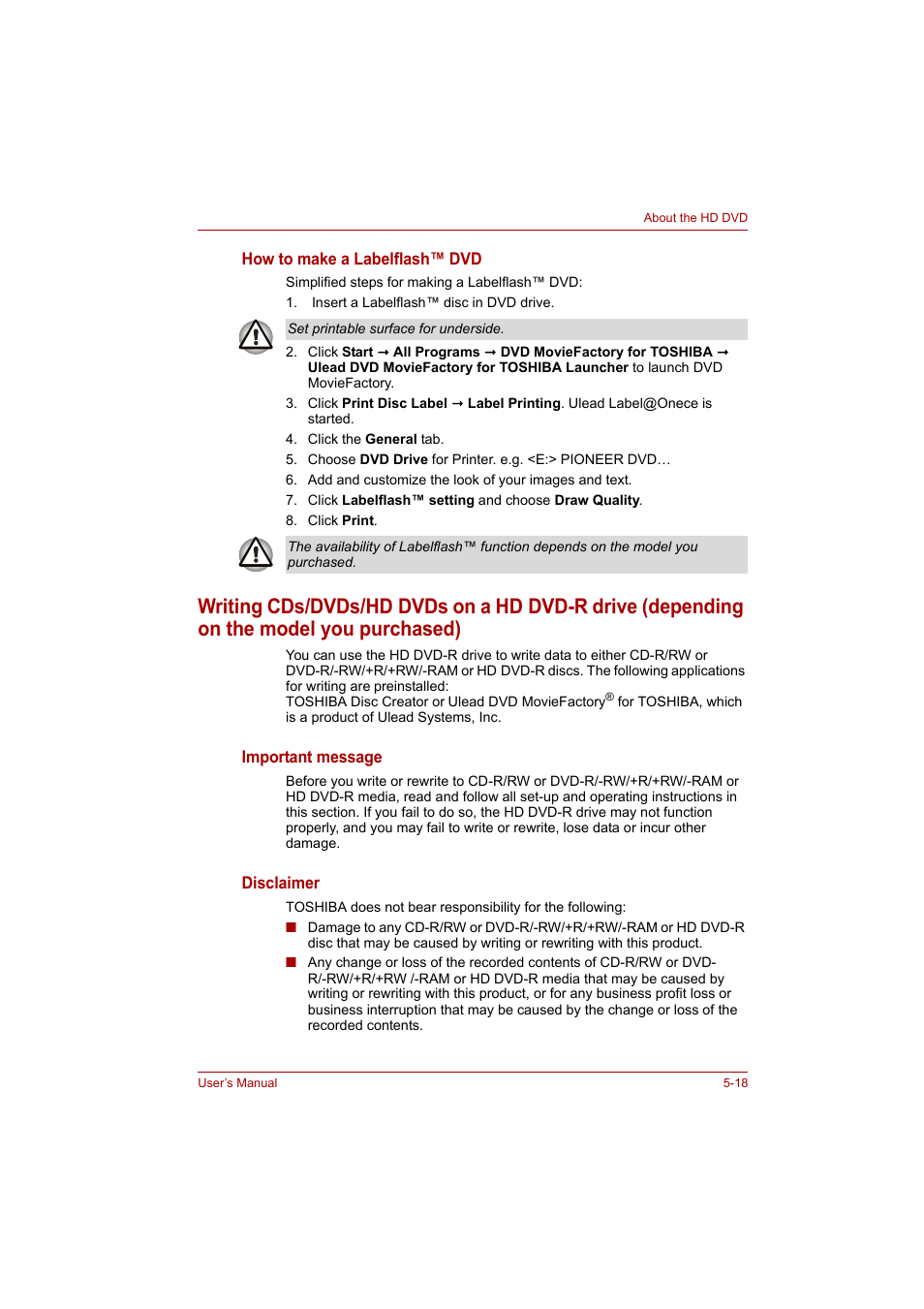 Toshiba P200 Series User Manual | Page 94 / 183