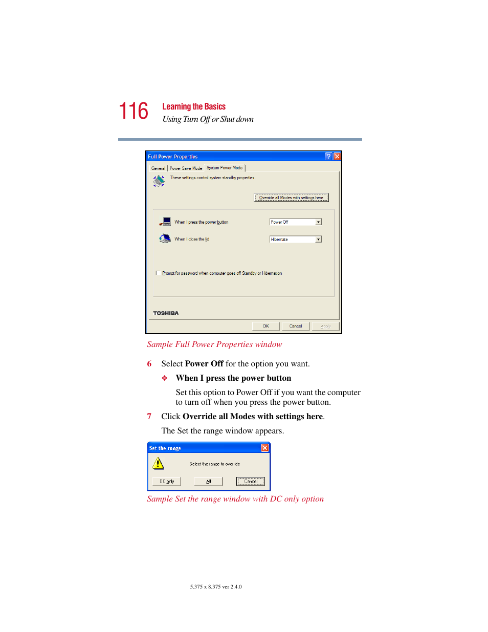 Toshiba Satellite 5205 Series User Manual | Page 116 / 312