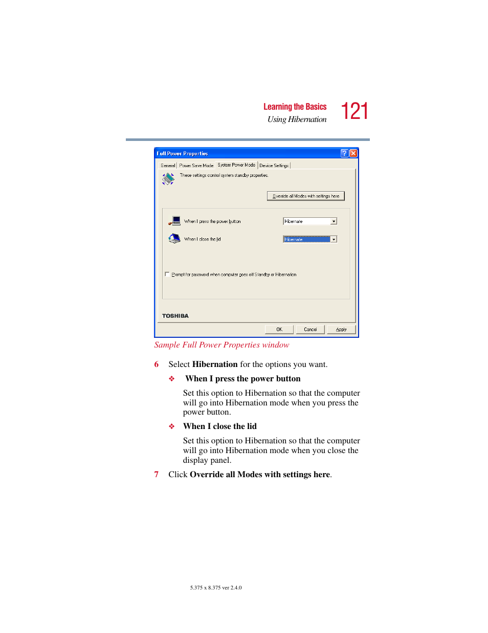 Toshiba Satellite 5205 Series User Manual | Page 121 / 312