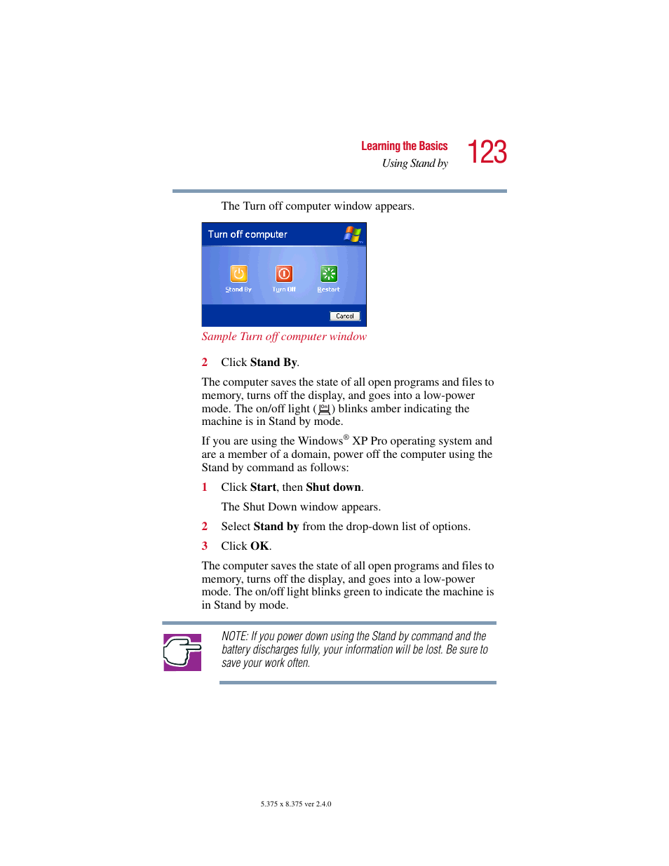 Toshiba Satellite 5205 Series User Manual | Page 123 / 312