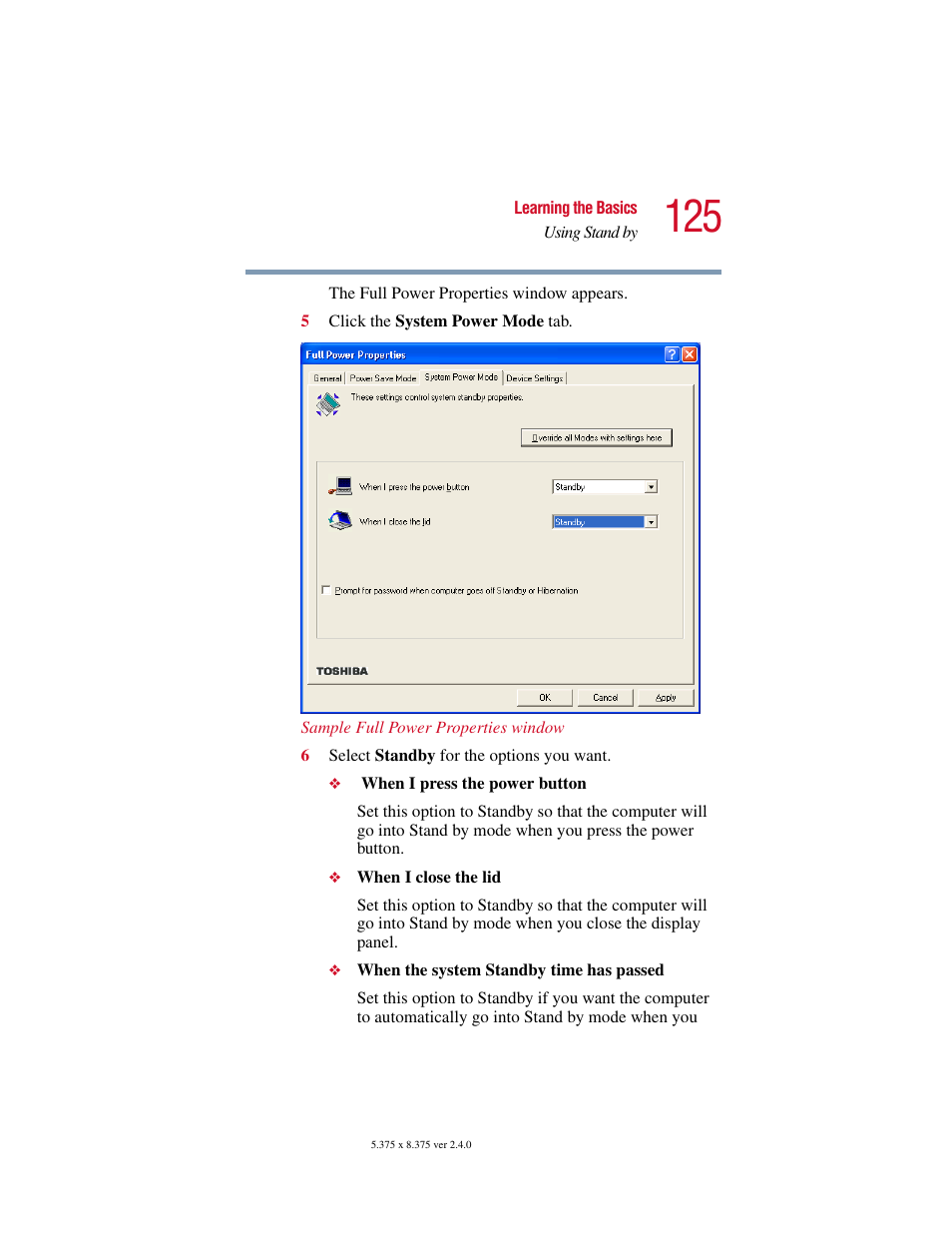 Toshiba Satellite 5205 Series User Manual | Page 125 / 312