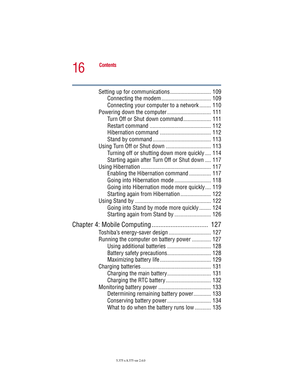 Toshiba Satellite 5205 Series User Manual | Page 16 / 312