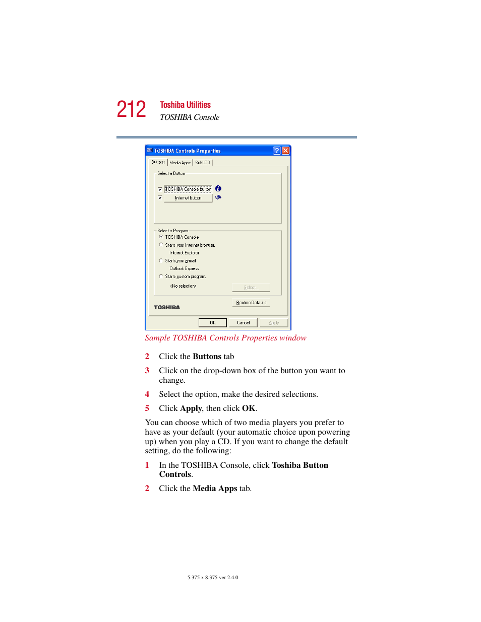 Toshiba Satellite 5205 Series User Manual | Page 212 / 312