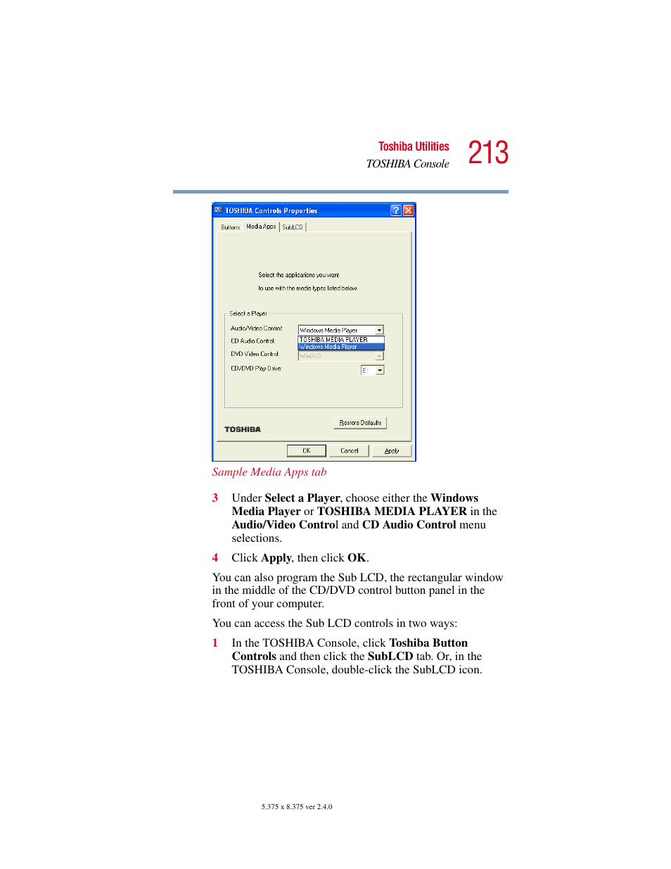 Toshiba Satellite 5205 Series User Manual | Page 213 / 312