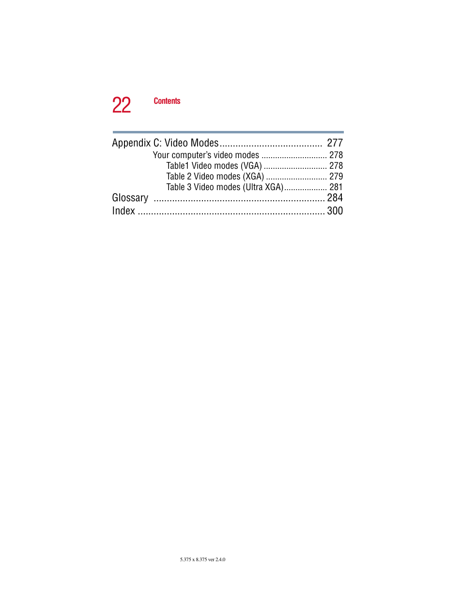 Toshiba Satellite 5205 Series User Manual | Page 22 / 312