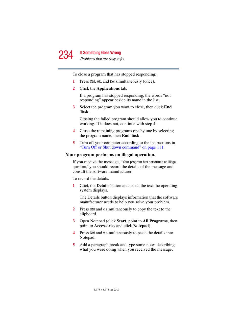 Toshiba Satellite 5205 Series User Manual | Page 234 / 312