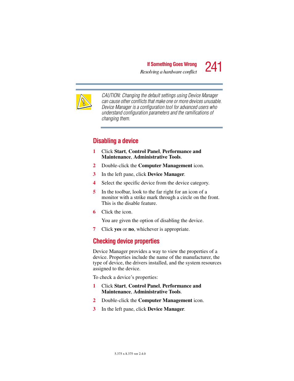 Toshiba Satellite 5205 Series User Manual | Page 241 / 312