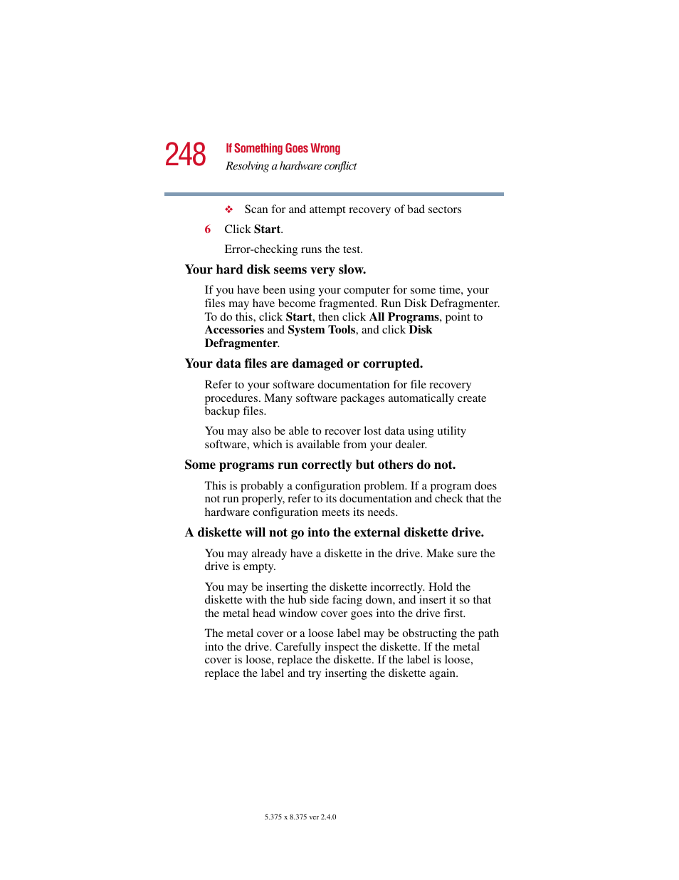 Toshiba Satellite 5205 Series User Manual | Page 248 / 312