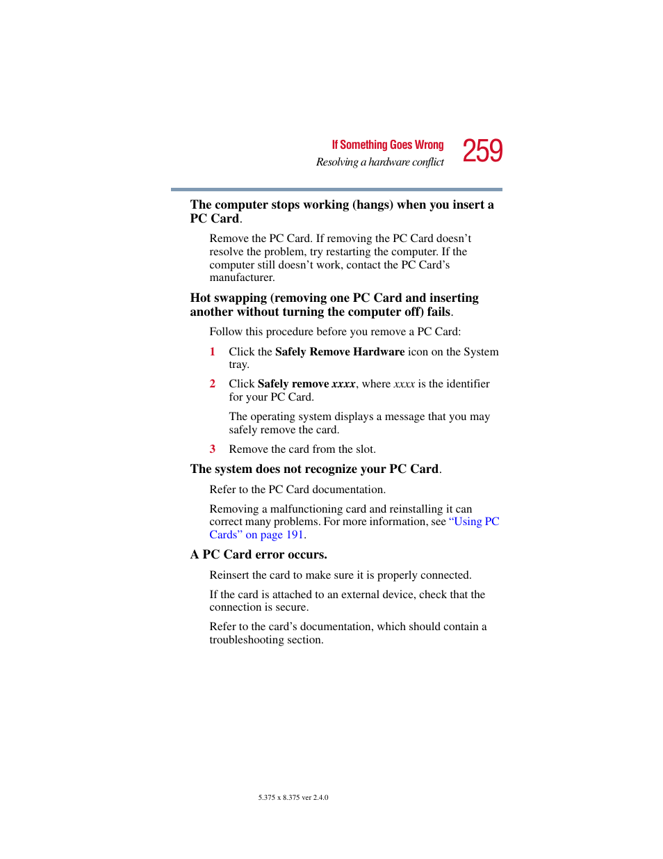 Toshiba Satellite 5205 Series User Manual | Page 259 / 312