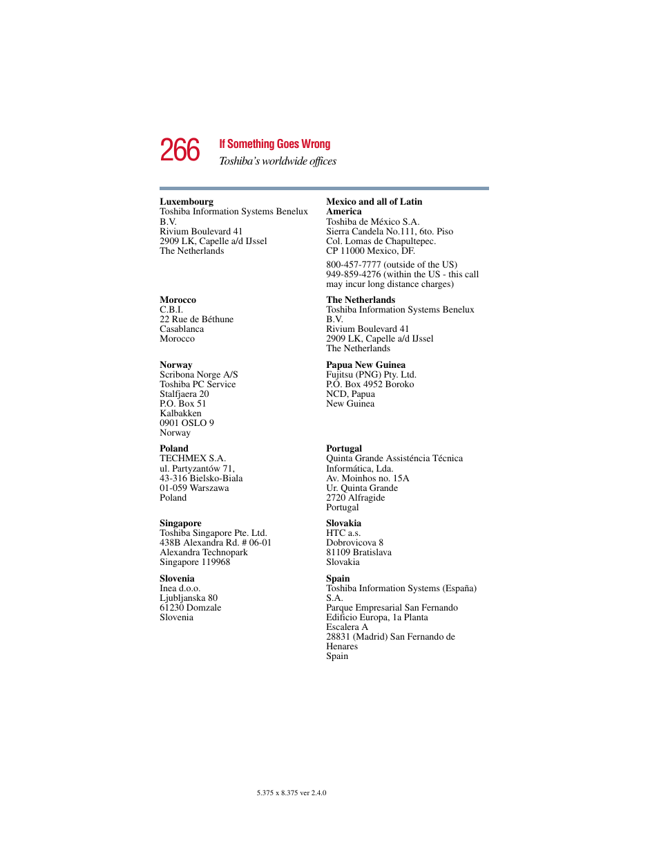 Toshiba Satellite 5205 Series User Manual | Page 266 / 312