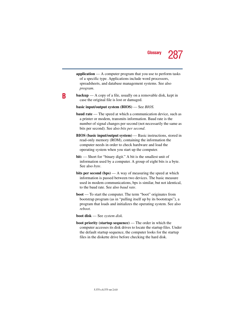 Toshiba Satellite 5205 Series User Manual | Page 287 / 312