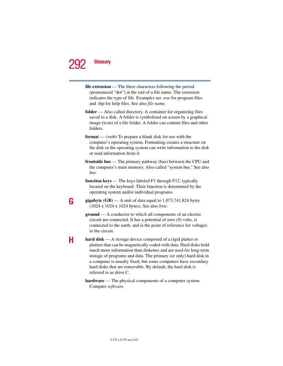 Toshiba Satellite 5205 Series User Manual | Page 292 / 312