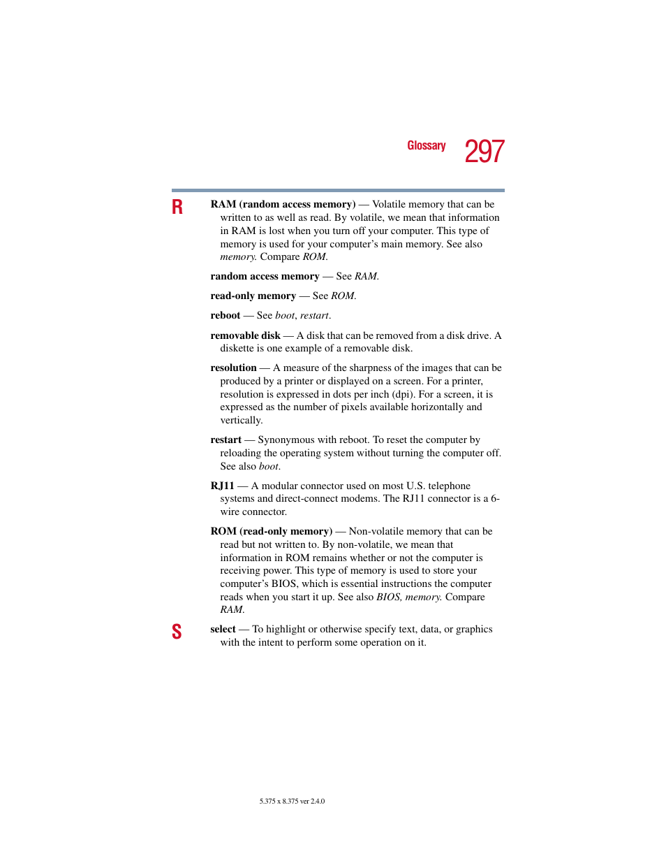 Toshiba Satellite 5205 Series User Manual | Page 297 / 312