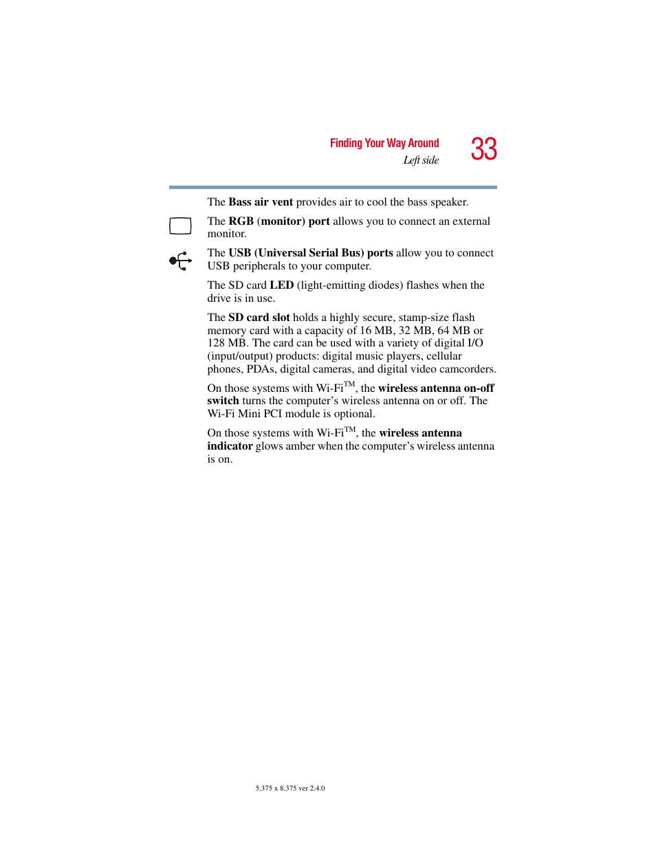 Toshiba Satellite 5205 Series User Manual | Page 33 / 312