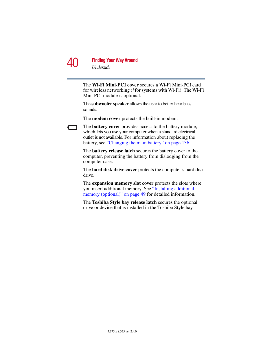 Toshiba Satellite 5205 Series User Manual | Page 40 / 312