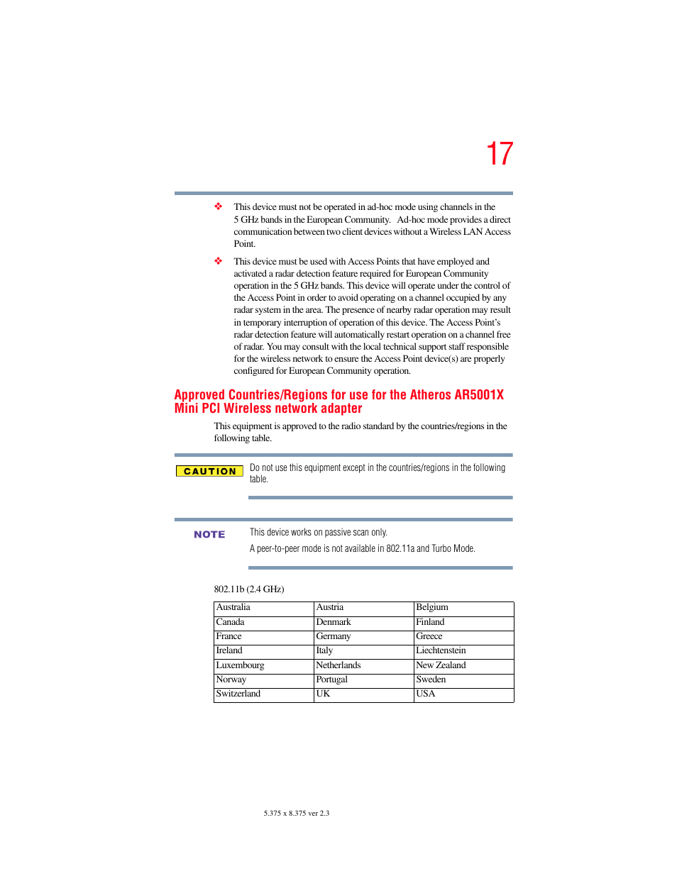 Toshiba SATELLITE A60 User Manual | Page 17 / 242