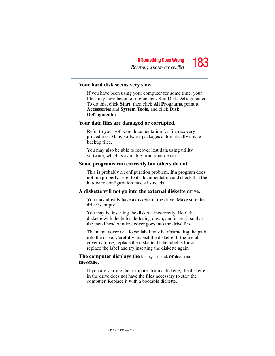 Toshiba SATELLITE A60 User Manual | Page 183 / 242