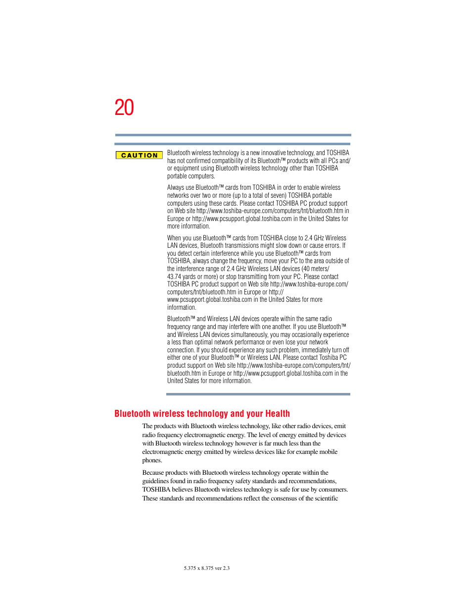 Toshiba SATELLITE A60 User Manual | Page 20 / 242